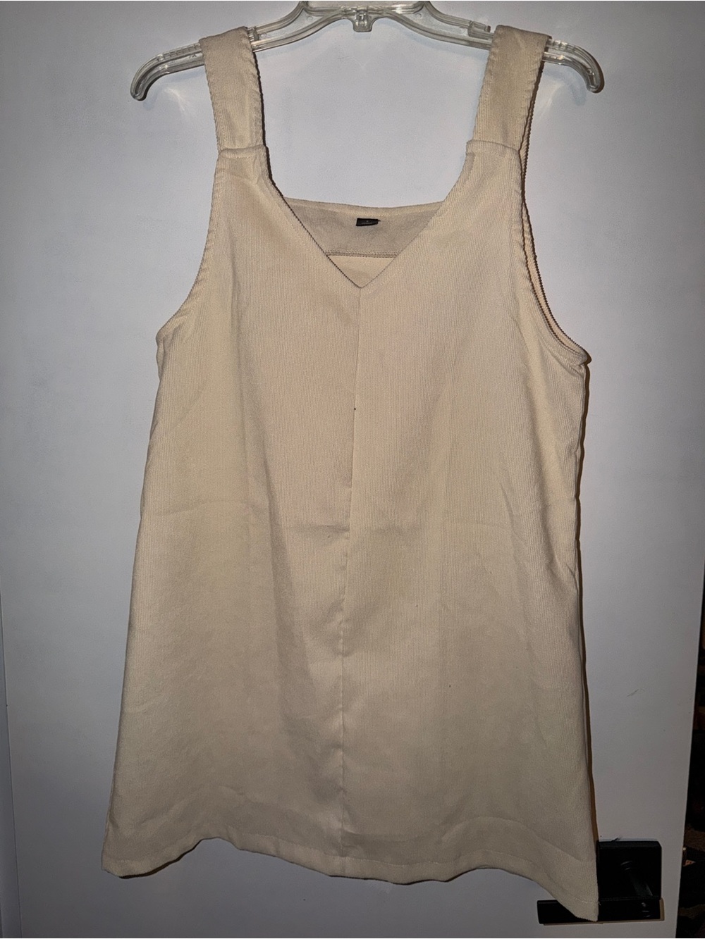 Cream  V-Neck Dress